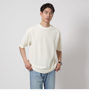 GIZA ハニカム クルーネック 半袖 Tシャツ