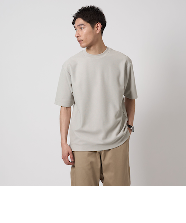 GIZA ハニカム クルーネック 半袖 Tシャツ