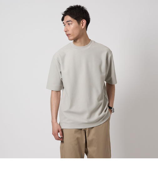 GIZA ハニカム クルーネック 半袖 Tシャツ