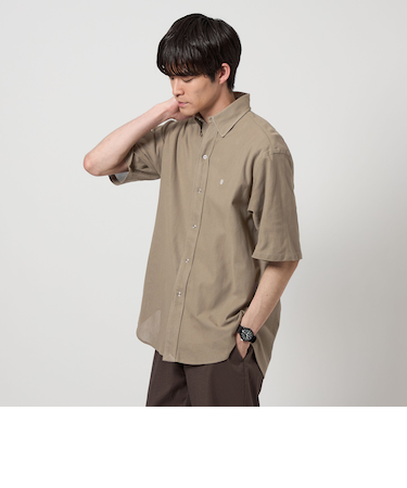 【別注】＜UNIVERSAL OVERALL＞GLR メッシュ スナップダウン 半袖 シャツ