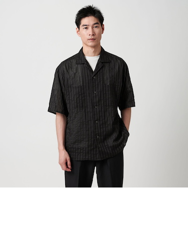 ドビー レノ オープンカラーシャツ