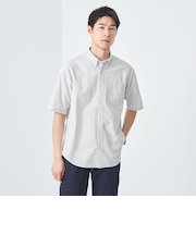 サッカー ドビー ボタンダウン 半袖 シャツ