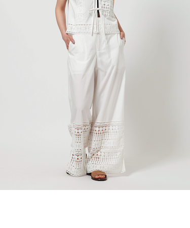 【別注】＜ne Quittez pas＞レース ロングパンツ