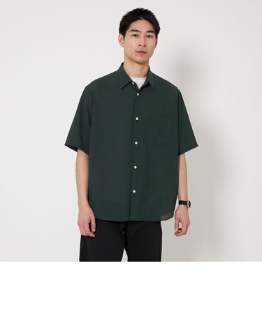 ワッシャー ポプリン ジャストルーズ 半袖 シャツ