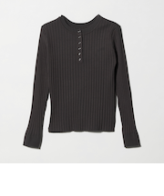 リブ ヘンリーネック ニット ‐ウォッシャブル‐＜A DAY IN THE LIFE＞