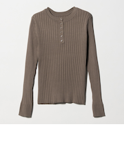 リブ ヘンリーネック ニット ‐ウォッシャブル‐＜A DAY IN THE LIFE＞