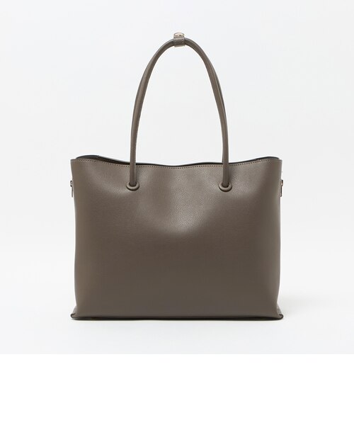 新品未使用　アデイインザライフ ユナイテッドアローズ レザートートバッグ グレー UNITED ARROWS（ユナイテッドアローズ）の「レザー トート バッグ