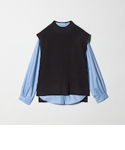 カタアゼ ハイネックベスト＋シャツ ‐ウォッシャブル‐＜A DAY IN THE LIFE＞