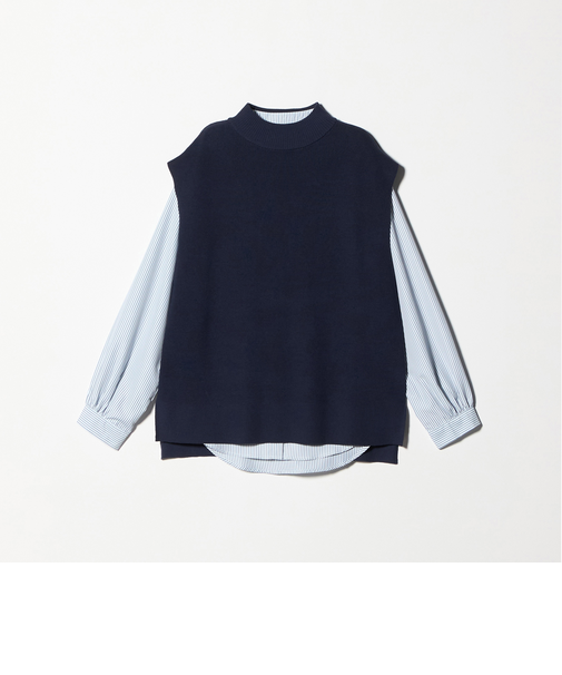 カタアゼ ハイネックベスト＋シャツ ‐ウォッシャブル‐＜A DAY IN THE LIFE＞