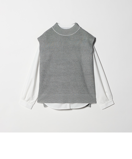 カタアゼ ハイネックベスト＋シャツ ‐ウォッシャブル‐＜A DAY IN THE LIFE＞