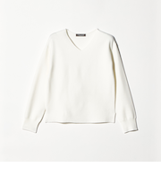 ミラノリブ Vネックニット ‐ウォッシャブル‐＜A DAY IN THE LIFE＞