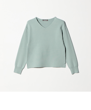 ミラノリブ Vネックニット ‐ウォッシャブル‐＜A DAY IN THE LIFE＞