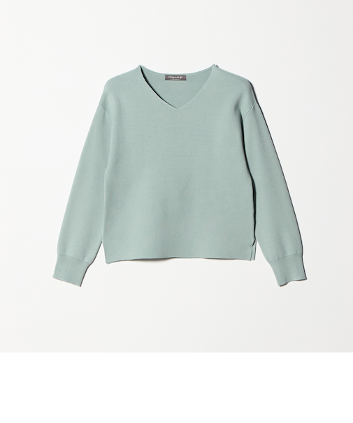 ミラノリブ Vネックニット ‐ウォッシャブル‐＜A DAY IN THE LIFE＞