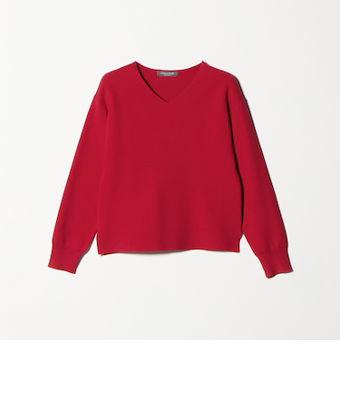 ミラノリブ Vネックニット ‐ウォッシャブル‐＜A DAY IN THE LIFE＞