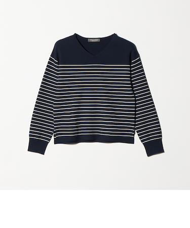 ミラノリブ Vネックニット ‐ウォッシャブル‐＜A DAY IN THE LIFE＞