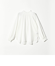 ヴィンテージサテン シャーリング ハイネックブラウス ＜A DAY IN THE LIFE＞