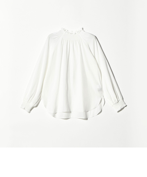 ヴィンテージサテン シャーリング ハイネックブラウス ＜A DAY IN THE LIFE＞