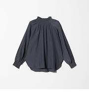 ヴィンテージサテン シャーリング ハイネックブラウス ＜A DAY IN THE LIFE＞