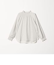 ヴィンテージサテン シャーリング ハイネックブラウス ＜A DAY IN THE LIFE＞