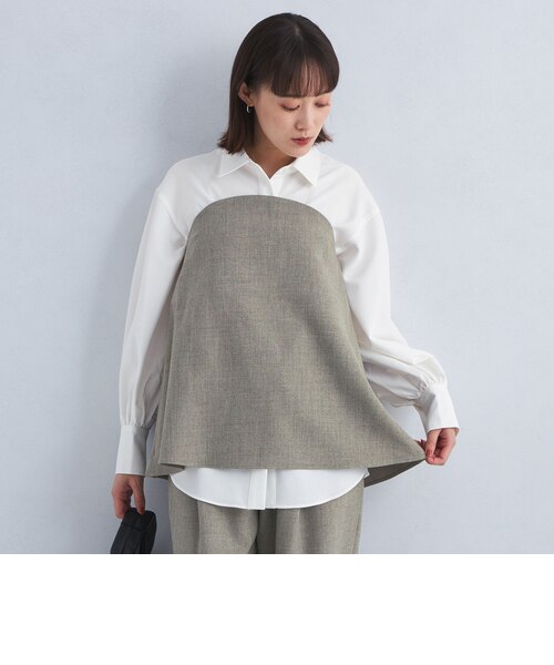 【BEIGE】<MANOF>ビスチェ セット シャツ MANOF - ビスチェ セット シャツ ベージュ BUSITER SET SHIRTS Beige