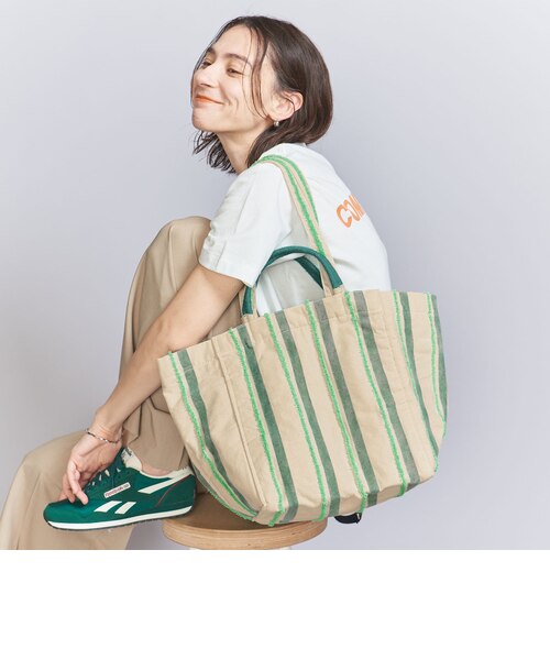 別注】＜beej＞ストライプ 刺繍 トートバッグ -2WAY-｜ユナイテッド 