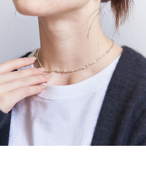 <JAMIRAY>バンブー ショートネックレス/SILVER925