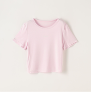 ＜PURPLE＞RIB BABY TEE SHIRT/Tシャツ