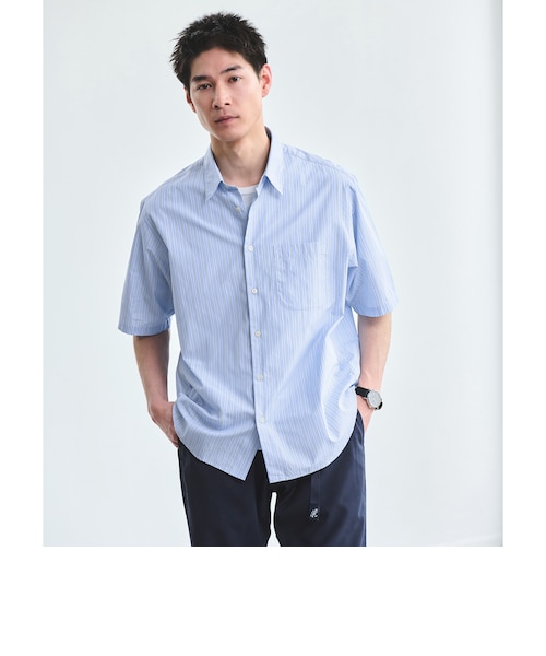 【NAVY】トーマスメイソン ジャストルーズ レギュラーカラー 半袖シャツ トーマスメイソン ジャストルーズ レギュラーカラー 半袖シャツ