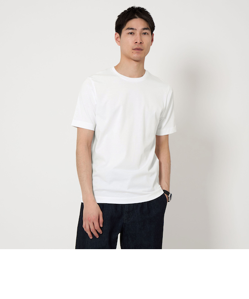 LONG FIBER COTTON クリア クルーネック 半袖 Tシャツ