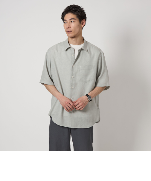 トリアセテート ポリエステル ジャストルーズ シャツ