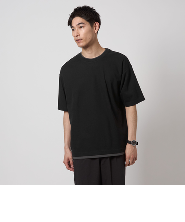 ピケ フェイクレイヤード クルーネック 半袖 Ｔシャツ