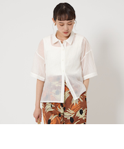 シアー ワッシャー シャツ