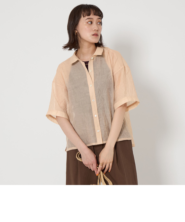 シアー ワッシャー シャツ