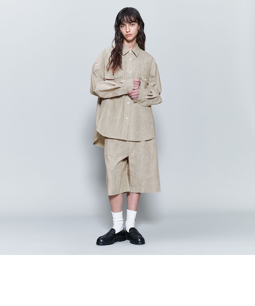 <6(ROKU)>コットン チェック シャツ