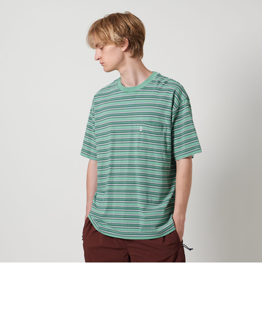 ＜CGS.＞ オーガニックコットン ボーダー 1ポケット Tシャツ