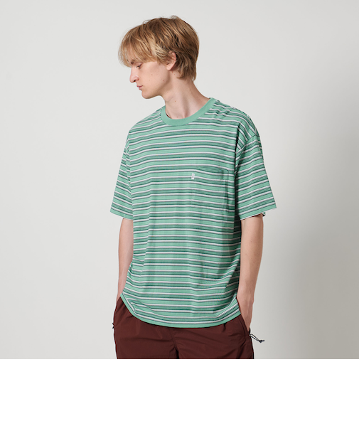 ＜CGS.＞ オーガニックコットン ボーダー 1ポケット Tシャツ