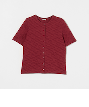 ＜Steven Alan＞シュリンク ジャージー ハーフスリーブ カーディガン