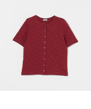 ＜Steven Alan＞シュリンク ジャージー ハーフスリーブ カーディガン