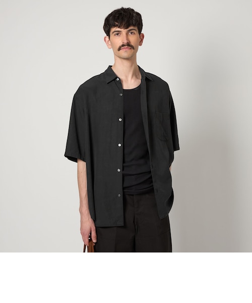Steven Alan＞ CC ピケ ストライプ レギュラーカラー シャツ ALINE