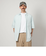 ＜Steven Alan＞ スラブ レギュラーカラー ショートスリーブ シャツ ALINE LOOSE CASUAL