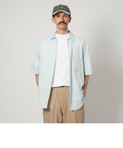 <Steven Alan> スラブ レギュラーカラー ショートスリーブ シャツ ALINE LOOSE CASUAL