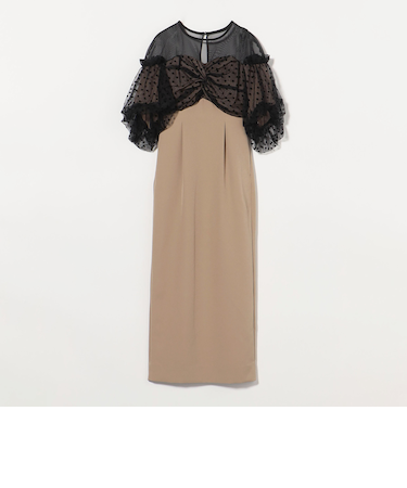 ＜ANDRESD＞ドットチュール ワンピース Select by EMMEL REFINES ＞