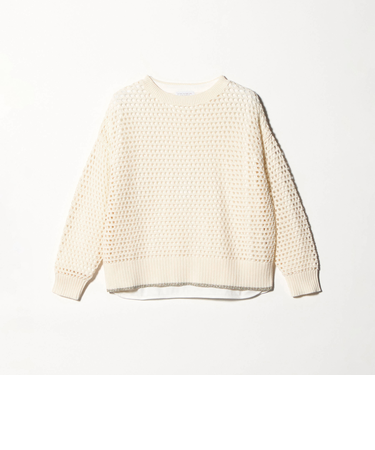 ラメライン メッシュニット＋Tシャツ ‐ウォッシャブル‐ ＜A DAY IN THE LIFE＞