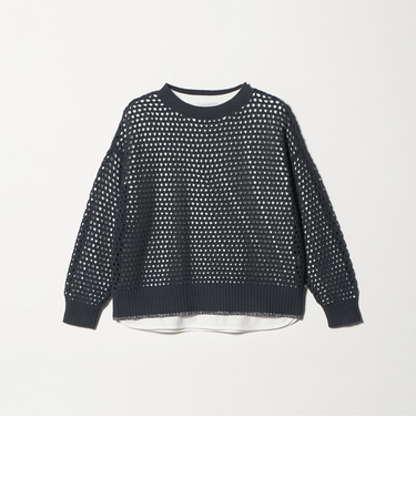 ラメライン メッシュニット＋Tシャツ ‐ウォッシャブル‐ ＜A DAY IN THE LIFE＞