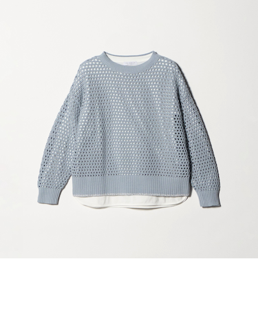 ラメライン メッシュニット＋Tシャツ ‐ウォッシャブル‐ ＜A DAY IN THE LIFE＞