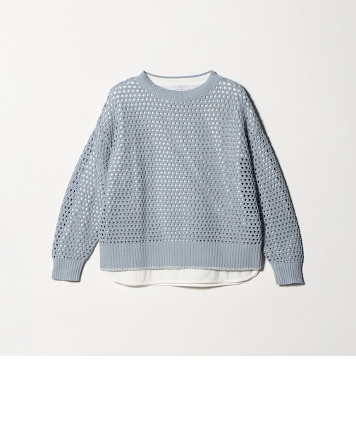 ラメライン メッシュニット＋Tシャツ ‐ウォッシャブル‐ ＜A DAY IN THE LIFE＞