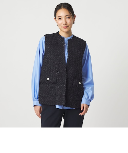 【週末限定価格】UNITED ARROWS ツートーンジャガードベスト　ネイビー ツートーン ジャガード ベスト｜ユナイテッドアローズ アウトレットの