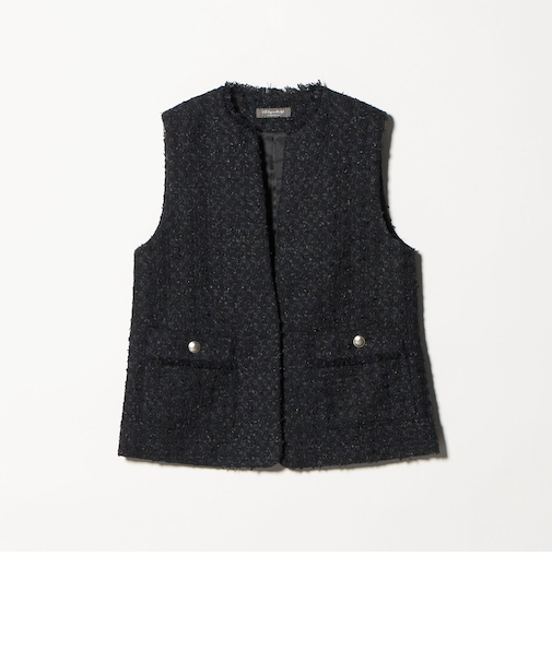 ミックスツイード キーネックベスト ＜A DAY IN THE LIFE＞