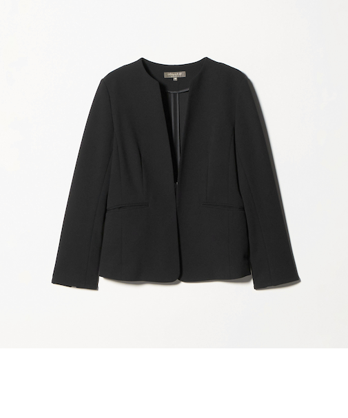 カットジョーゼット キーネックジャケット ‐ウォッシャブル・セットアップ対応‐<A DAY IN THE LIFE>