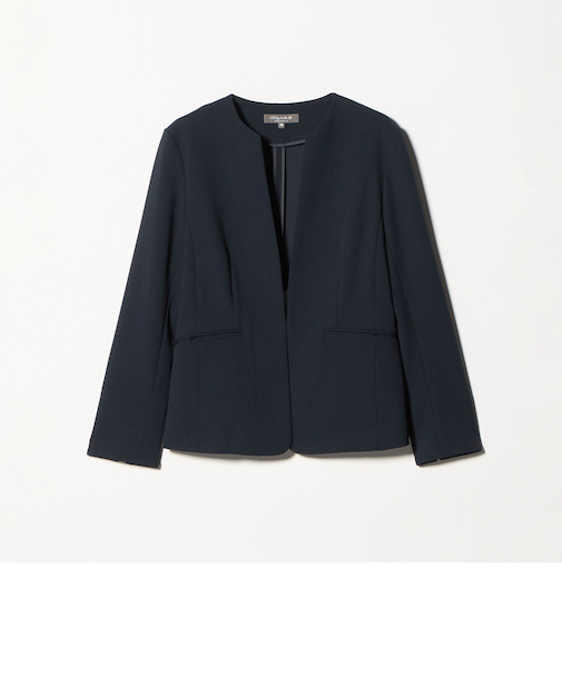 カットジョーゼット キーネックジャケット ‐ウォッシャブル・セットアップ対応‐<A DAY IN THE LIFE>